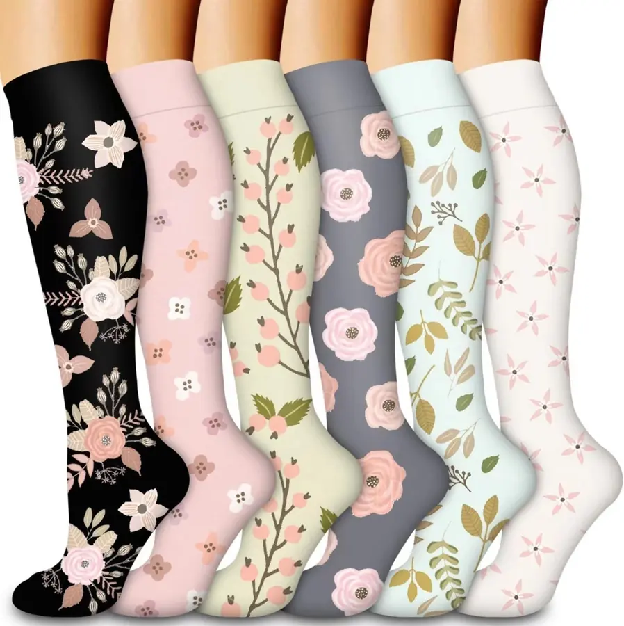 Floral Compression Socks compression socks sample