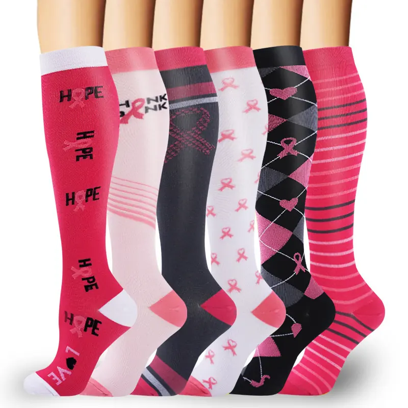 Pink Awareness Compression Socks compression socks sample