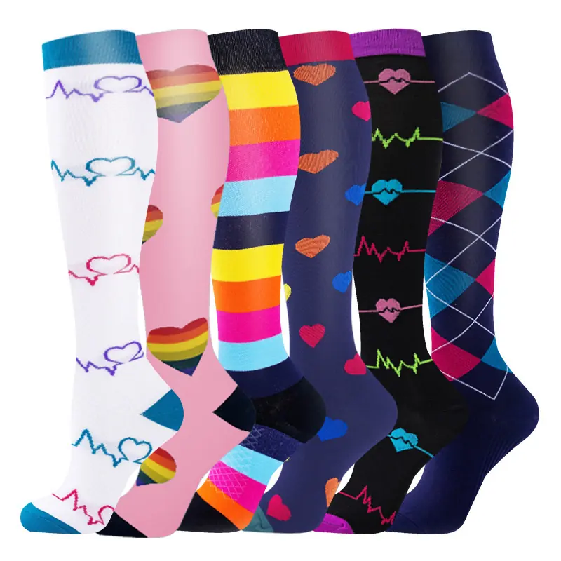 Heart Stripe Compression Socks compression socks sample