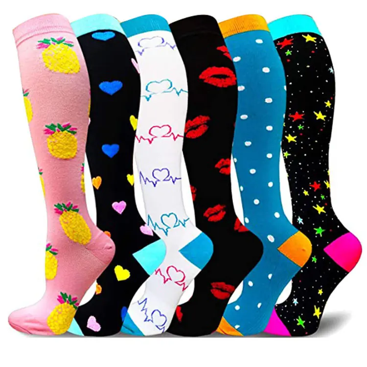 Six Pair Pineapple Kiss Mix compression socks sample