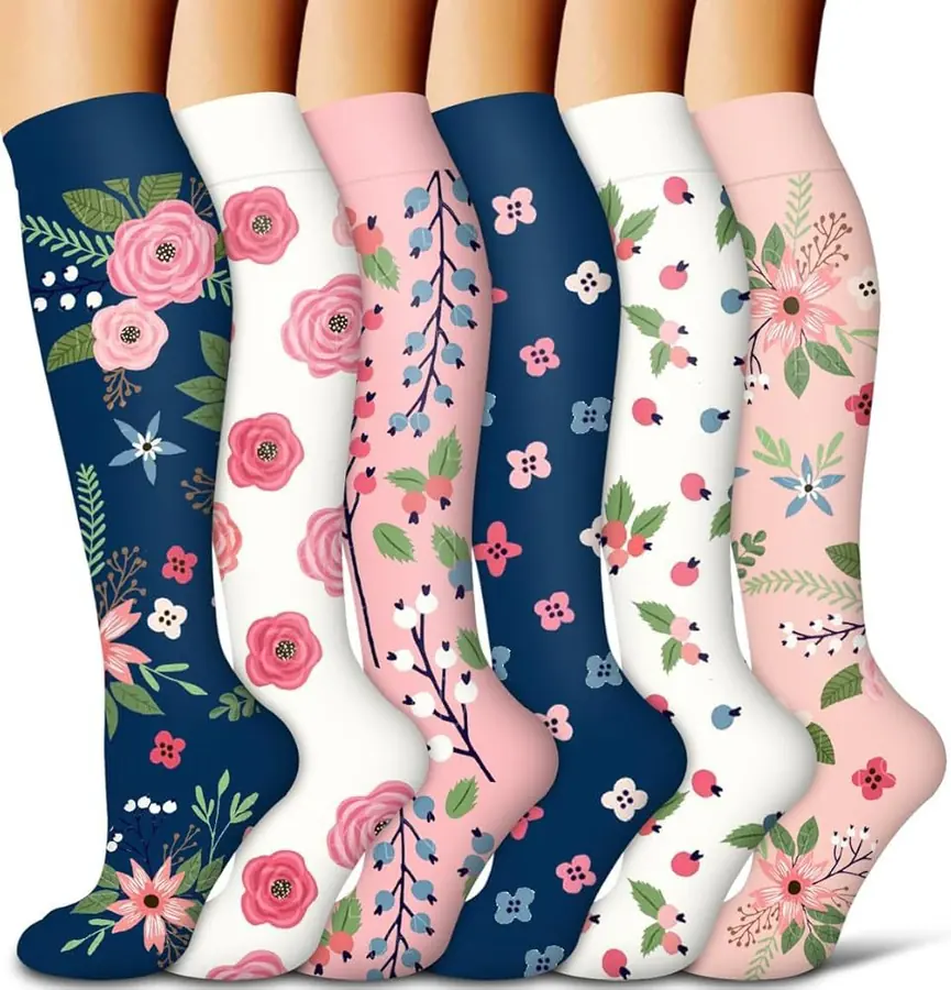 Floral Retail Compression Socks compression socks sample