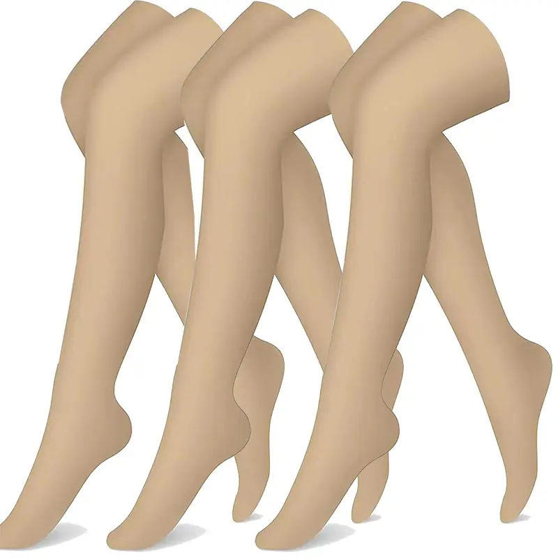 Beige Thigh High Compression Stockings compression socks sample
