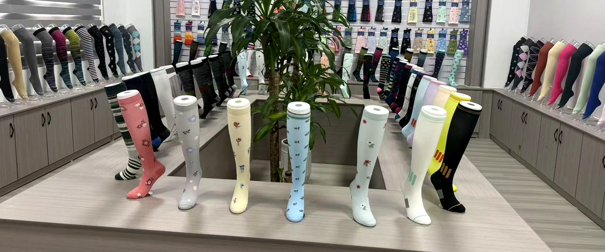 Compression sock sample room for wholesale programs